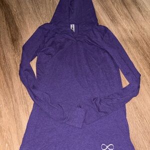 Expert Performance purple, long-sleeved hooded shirt NWOT large box As